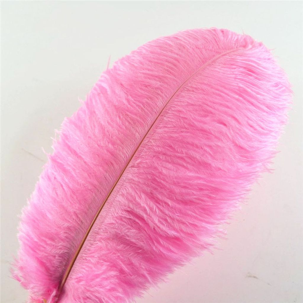 Pštrosí peří 35-40 cm, barva růžová / 1ks Obrázek produktu 