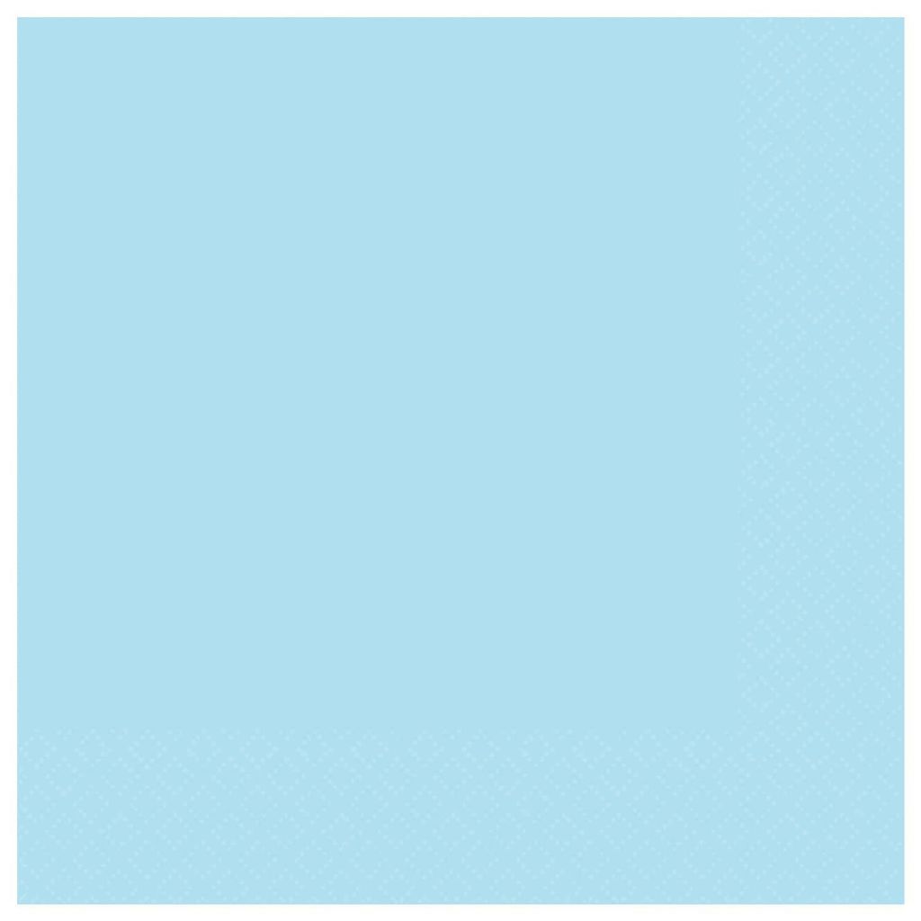 Amscan 9915402-218 Servietten, transparent, himmelblau, Produktbild 