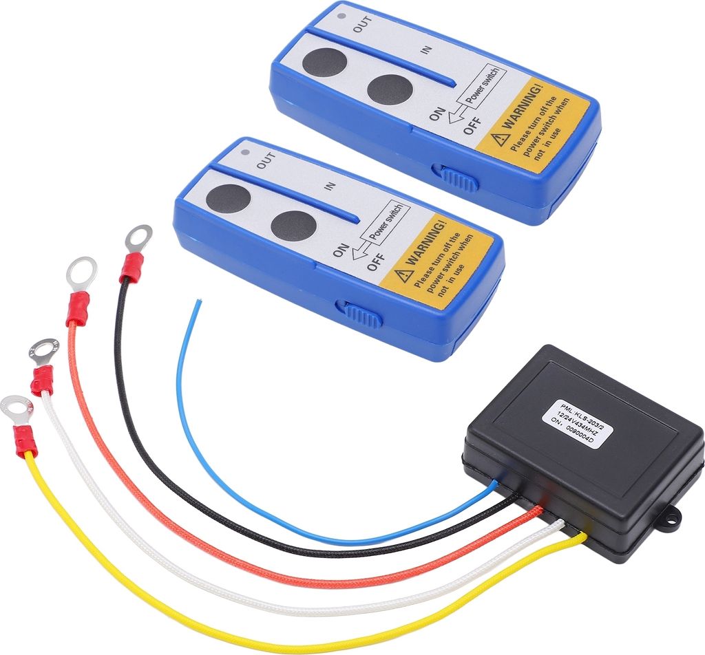 75ft Kabelloses Seilwinden-Fernbedienungsset, batteriebetrieben, eingebaute Antenne, LED-Anzeige, universell für Auto, ATV, LKW