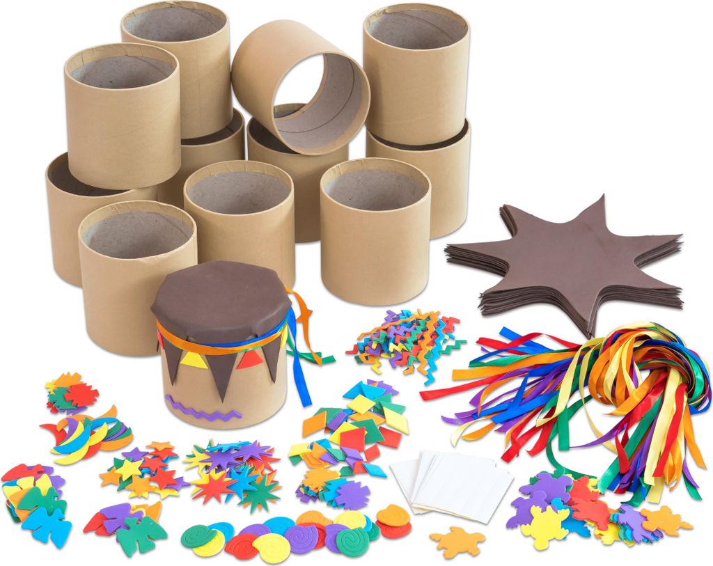 Bastelset, Trommeln, Bastelmaterial, für 12 Kindertrommeln, Produktbild 
