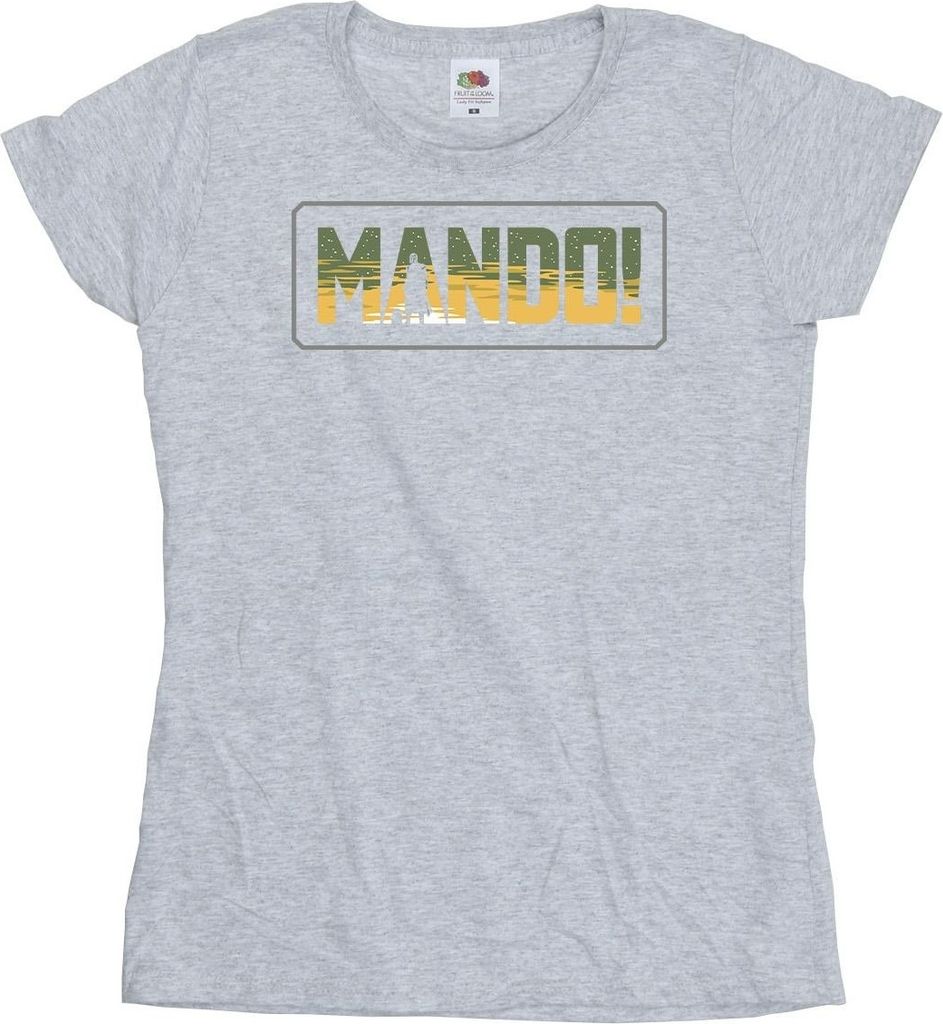 Star Wars - "The Mandalorian" T-Shirt für Damen BI43416 (XXL) (Grau)