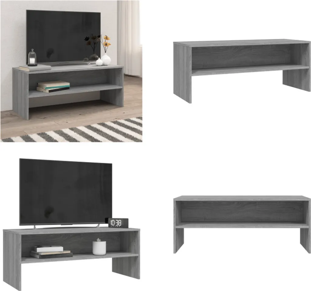 Arreda con Stile: Mobile TV Grigio Sonoma 100x40x40 vidaXL