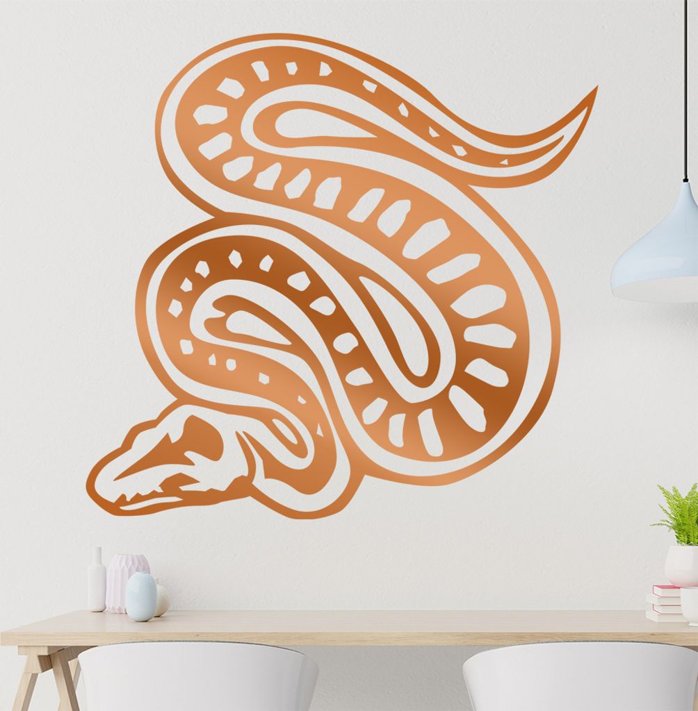 Schlange Wandtattoo in 6 Größen - Wandaufkleber Wall Sticker - Dekoration, Küche, Wohnzimmer, Schlafzimmer, Badezimmer