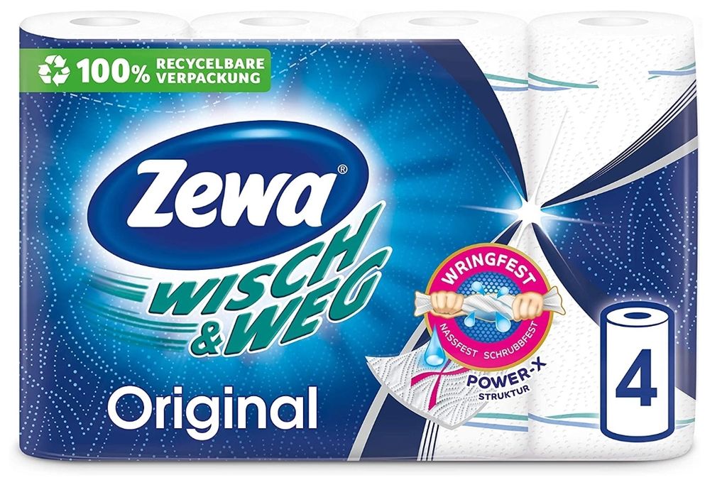 Zewa rotoli da cucina WISCH&WEG Original a 2 veli, 4 rotoli Immagine del prodotto 