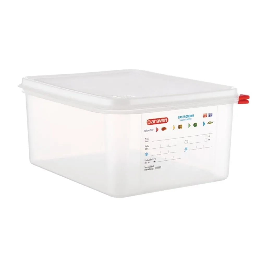 Pack 4 Contenitori Alimentari Araven 12,5L GN 1/2 - Spedizione Rapida