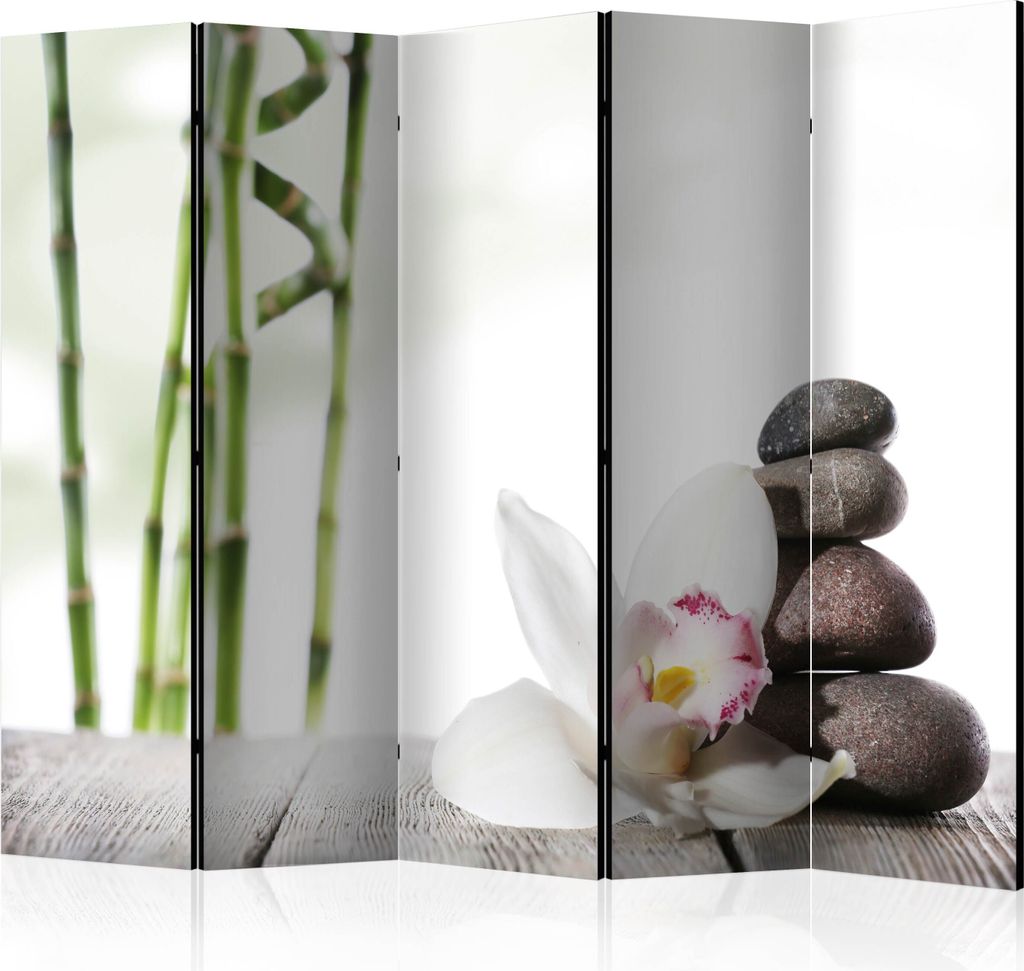 5-teiliger Einseitiger Vlies Paravent - Harmony II 225x172 cm Orient b-B-0188-z-c