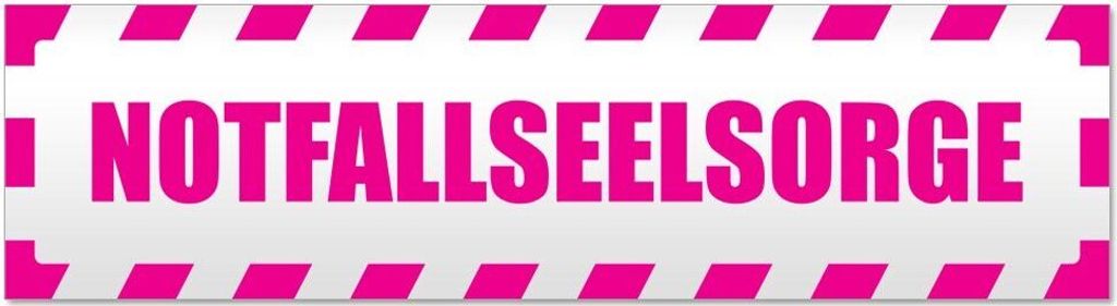 Kiwistar Notfallseelsorge gestreift Magnetschild Schild magnetisch - 60cm Pink - Magnetfolie für Auto PKW Kfz