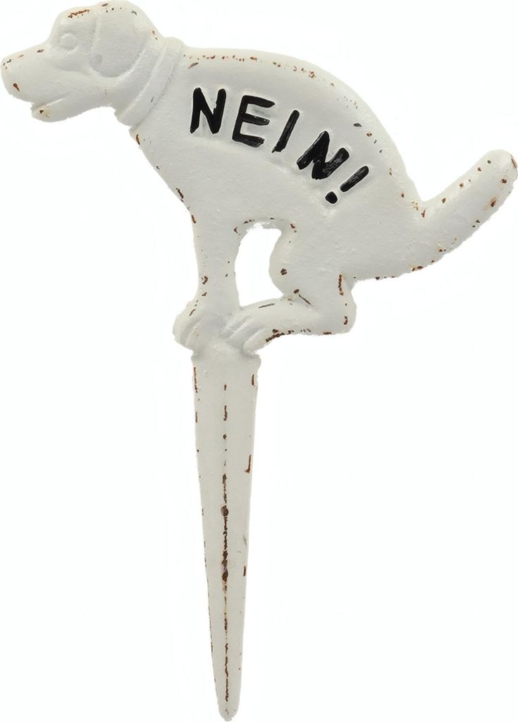 Esschert Design cartello per cani "No!" bianco; HB18 Immagine del prodotto 