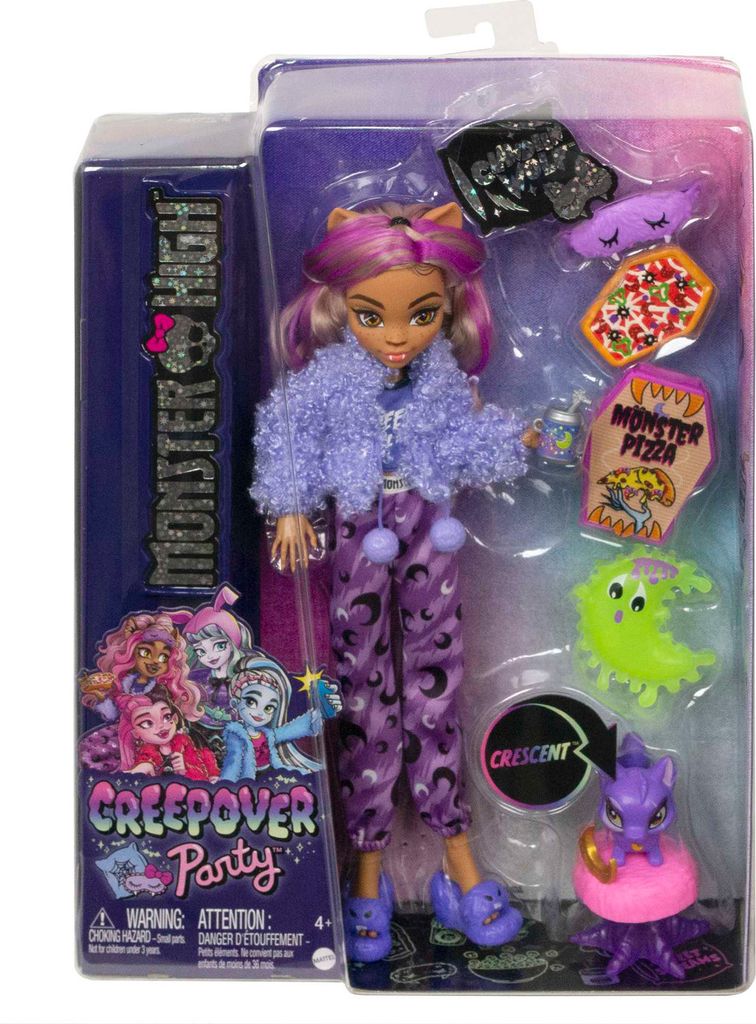 Mattel Monster High Pyjamaparty-Puppe Clawdeen Wolf Produktbild