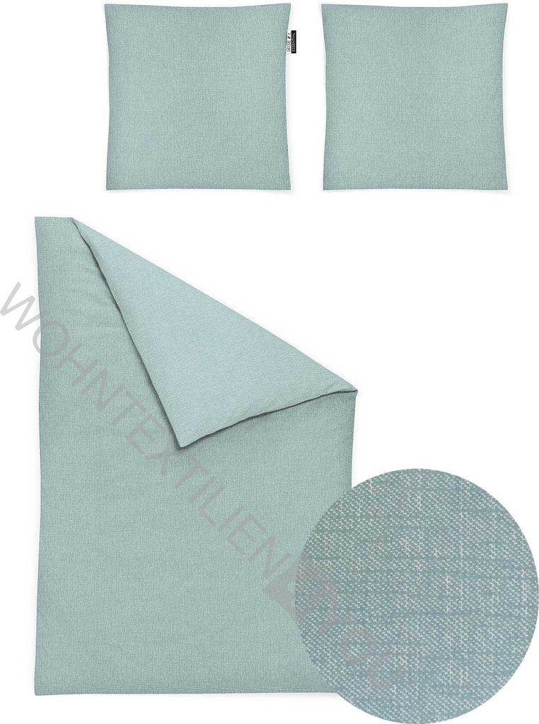 irisette Bettwäsche CARLA Satin 240x220cm, 2 Kissen 80x80 Bettbezug Bettzeug