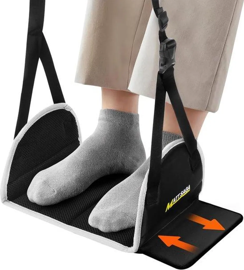 Tapis de voyage pliable noir en coton pour longs trajets - 1 pièce