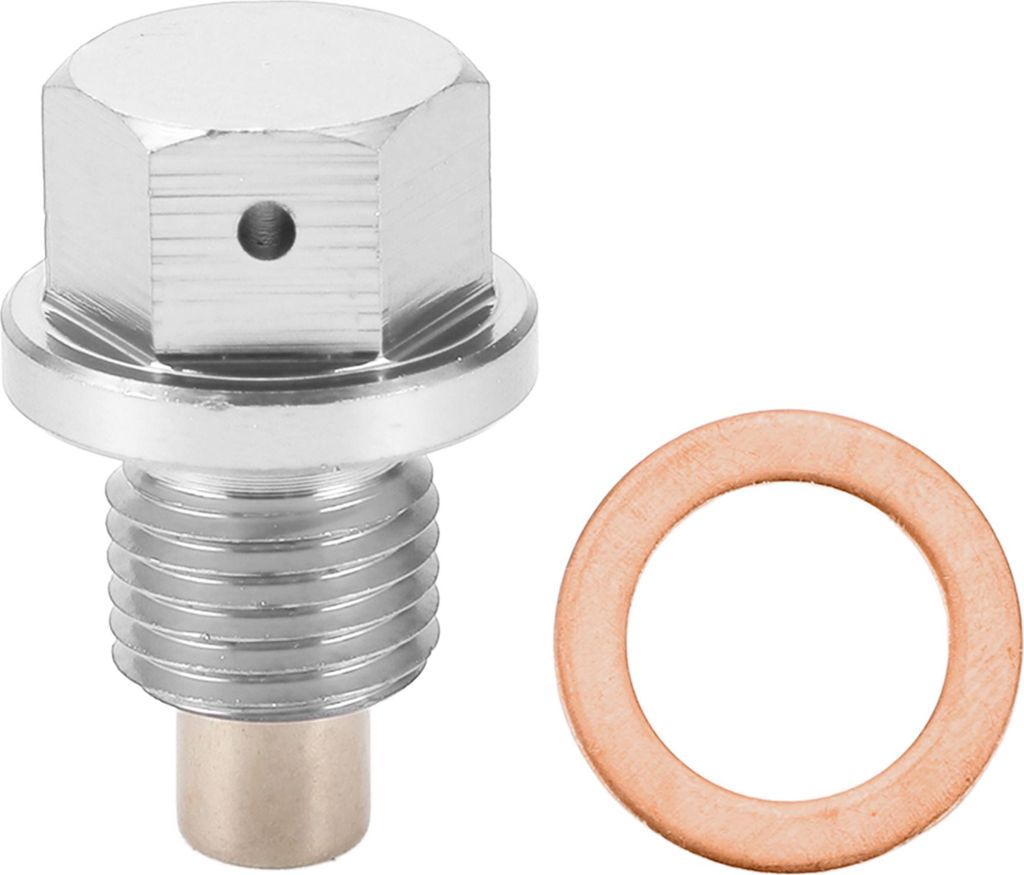 Universal Oil Pan Screw Ölablassschraube Ölwanne Ablassmutter Bolzen, M12x1.25, Aluminiumlegierung, Silberton, 1 Satz
