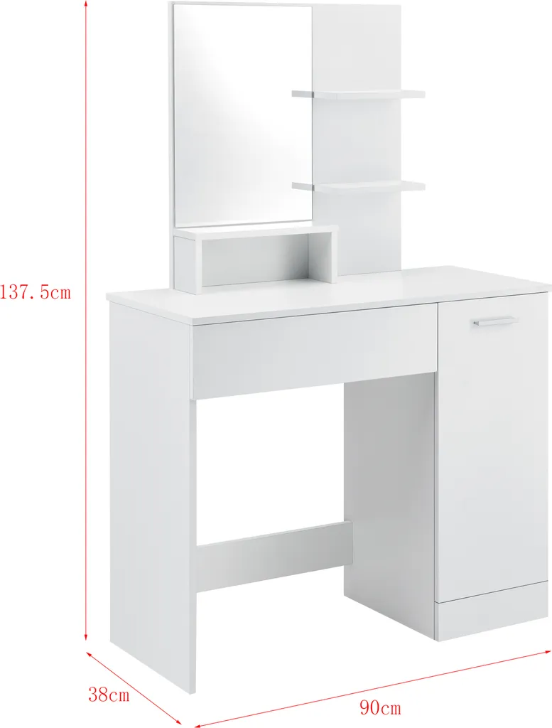 Coiffeuse gain de place 90 cm idéale pour petit dressing de studio - 2