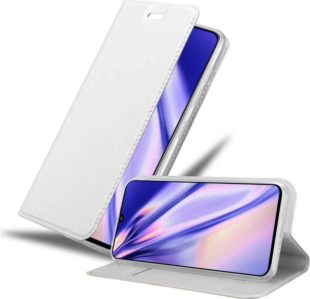 Cadorabo Handyhülle für Samsung Galaxy A70 / A70s Schutz Hülle in Silber Cover Etui Book Case Booklet