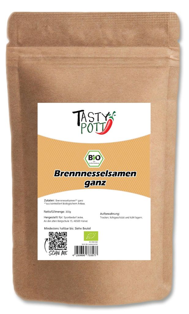 Tasty Pott  Brennnesselsamen ganz ab 300g - 1 Beutel Produktbild 