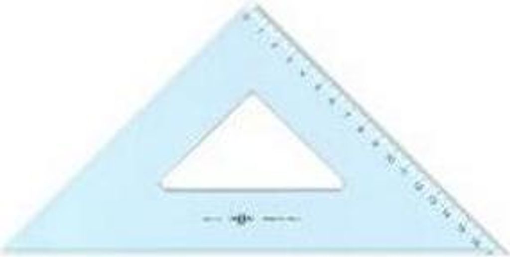 ARDA Squadra 45° 25 cm Linea Uni Polystyrene Transparent