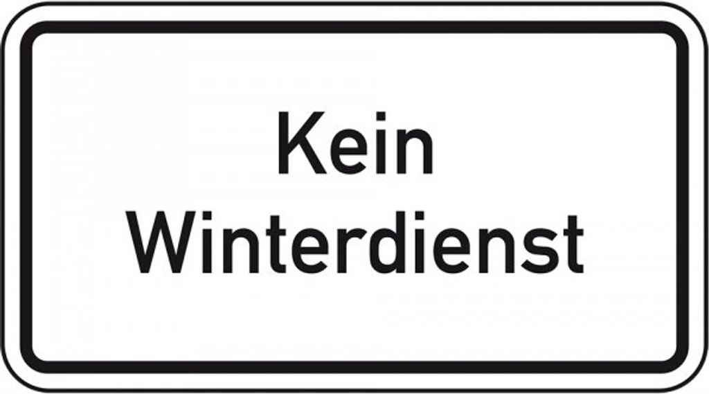 Hinweisschild Kein Winterdienst, Aluminium RA0, Produktbild 