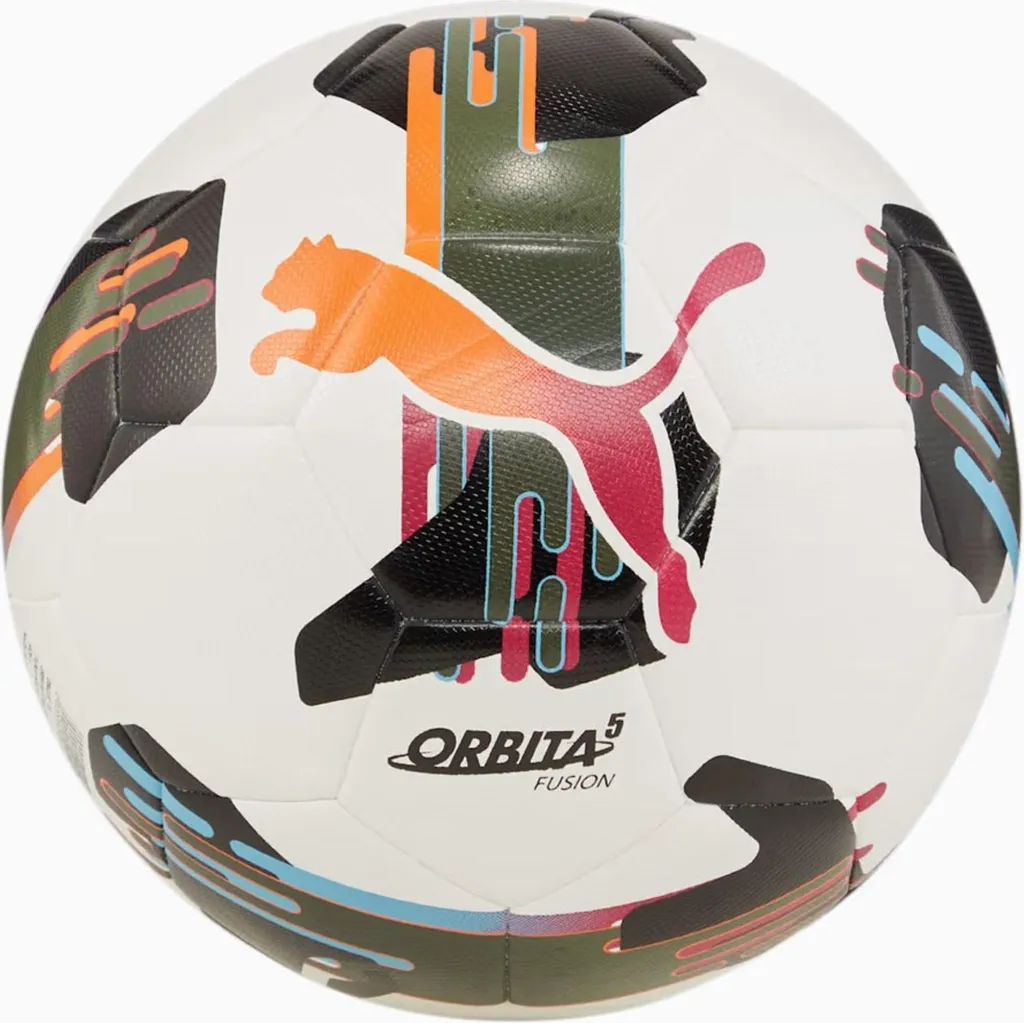 Ballon de Foot Puma Orbita 5 Fusion 08433101 - Taille 5 Blanc et Bleu