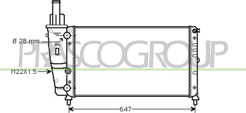 Remplacer radiateur Punto avec PRASCO FT132R003 - Référence 46407450