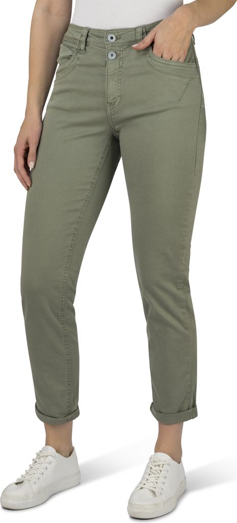 Stooker Women DAVOS COLOUR DENIM Damen Boyfriend-Jeans Boyfriend Fit 44 (Länge 30) green tea