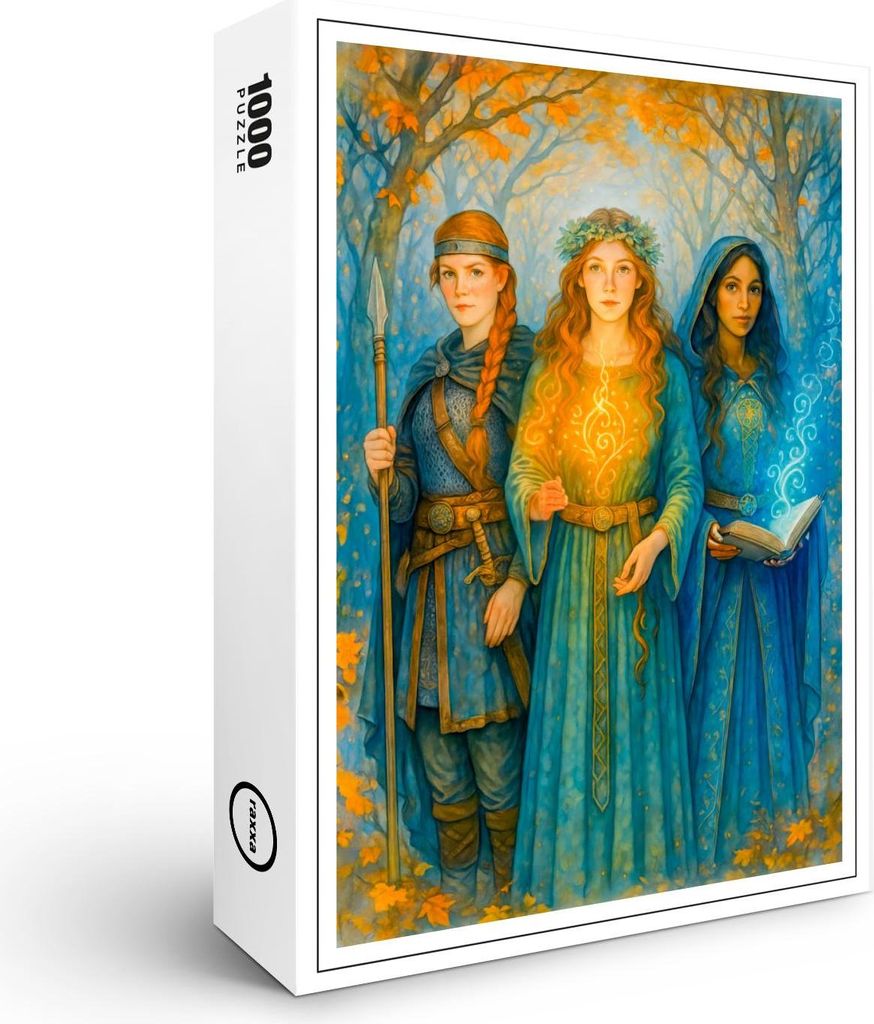 raxxa Premium-Puzzle "Three Celtic druidesses with glowing orb", 1000 Teile