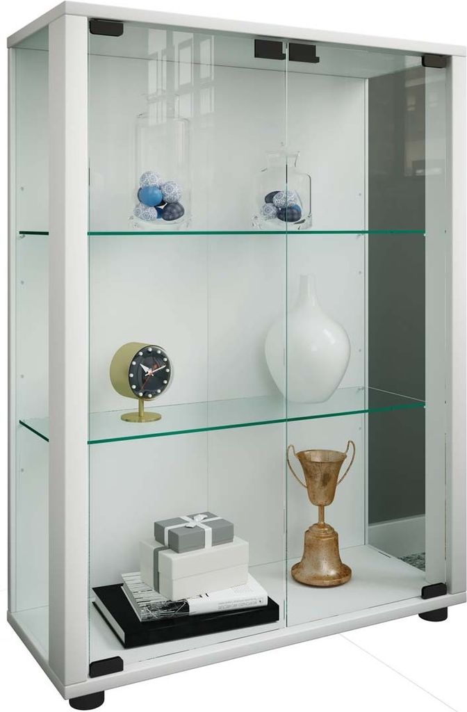 Sintalo Vitrinenschrank 2 Glastüren weiß. Produktbild 
