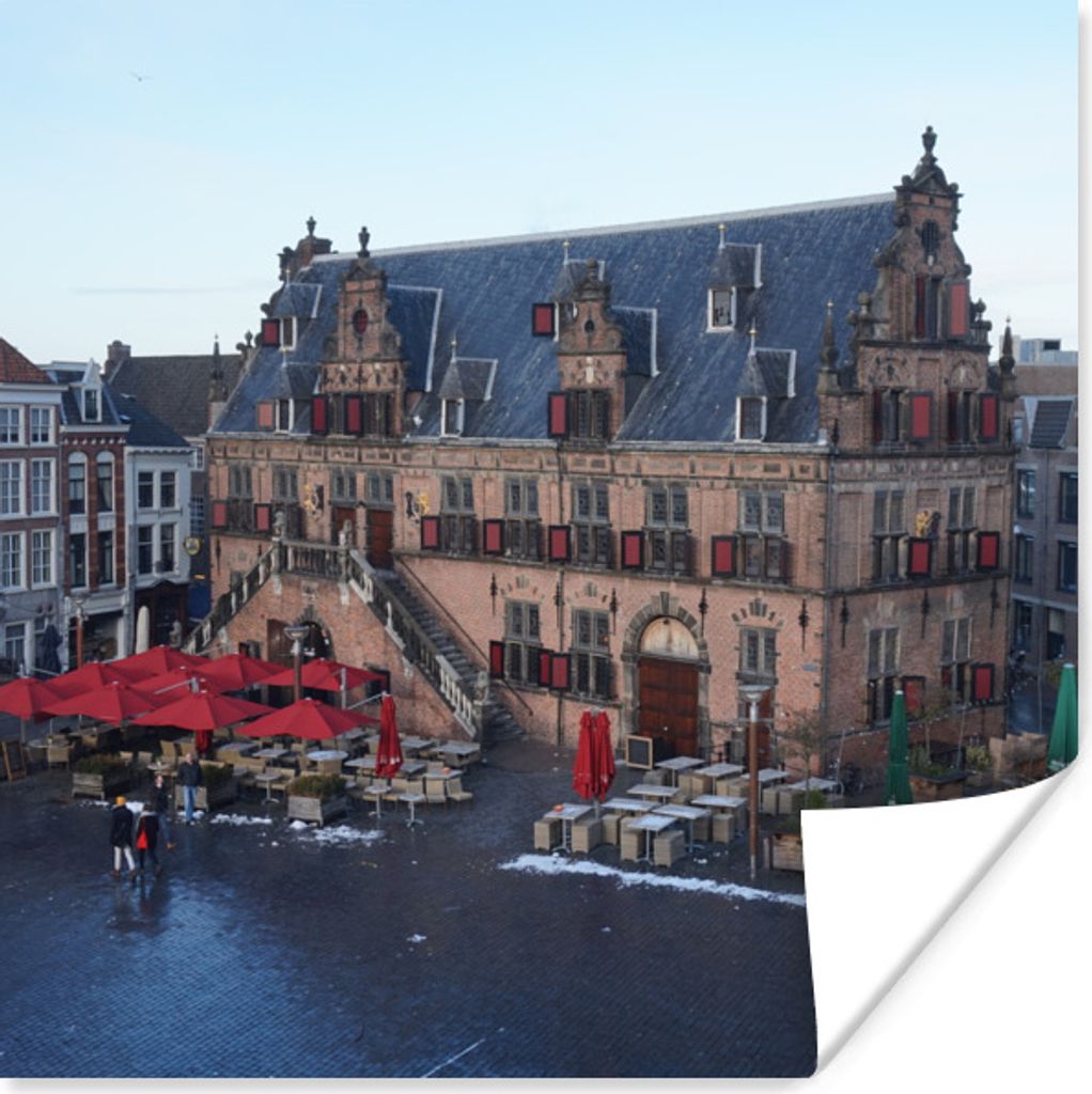 MuchoWow Poster Markt - Nijmegen - Stadt 75x75 cm - Wand Dekoration