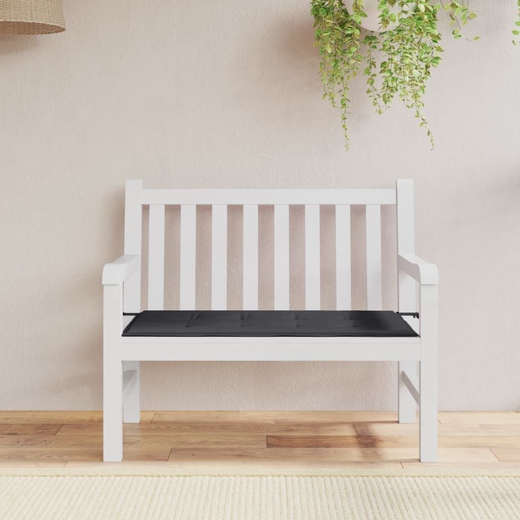 The Living Store Gartenbank-Auflage Schwarz 120x50x3 cm Oxford-Gewebe