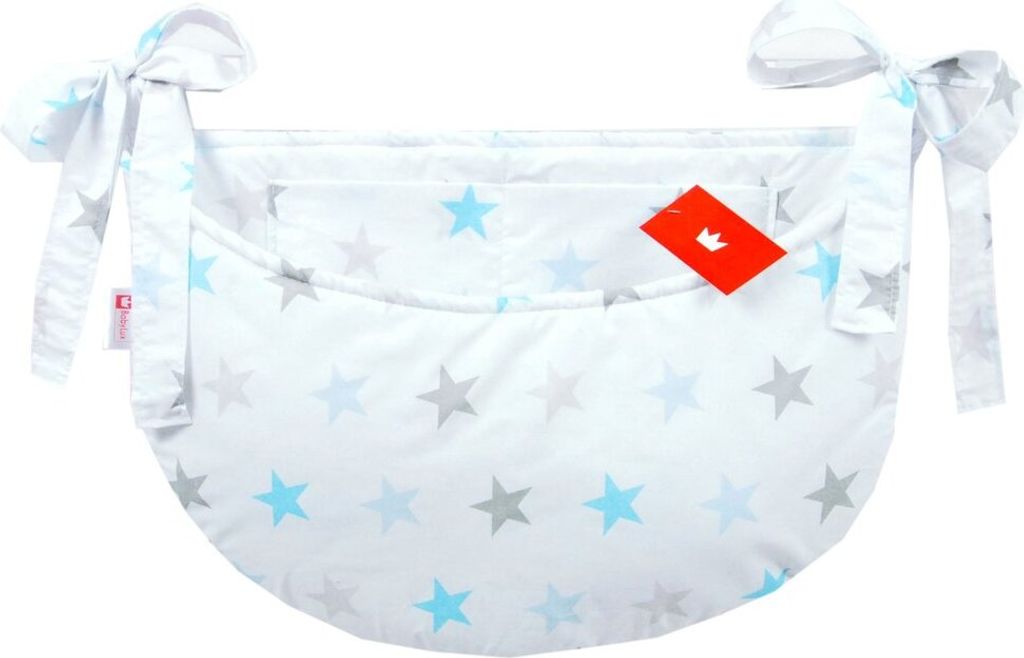 BABYLUX Babybetttasche Organizer BETTTASCHE Spielzeugtasche 94. Sterne Blau