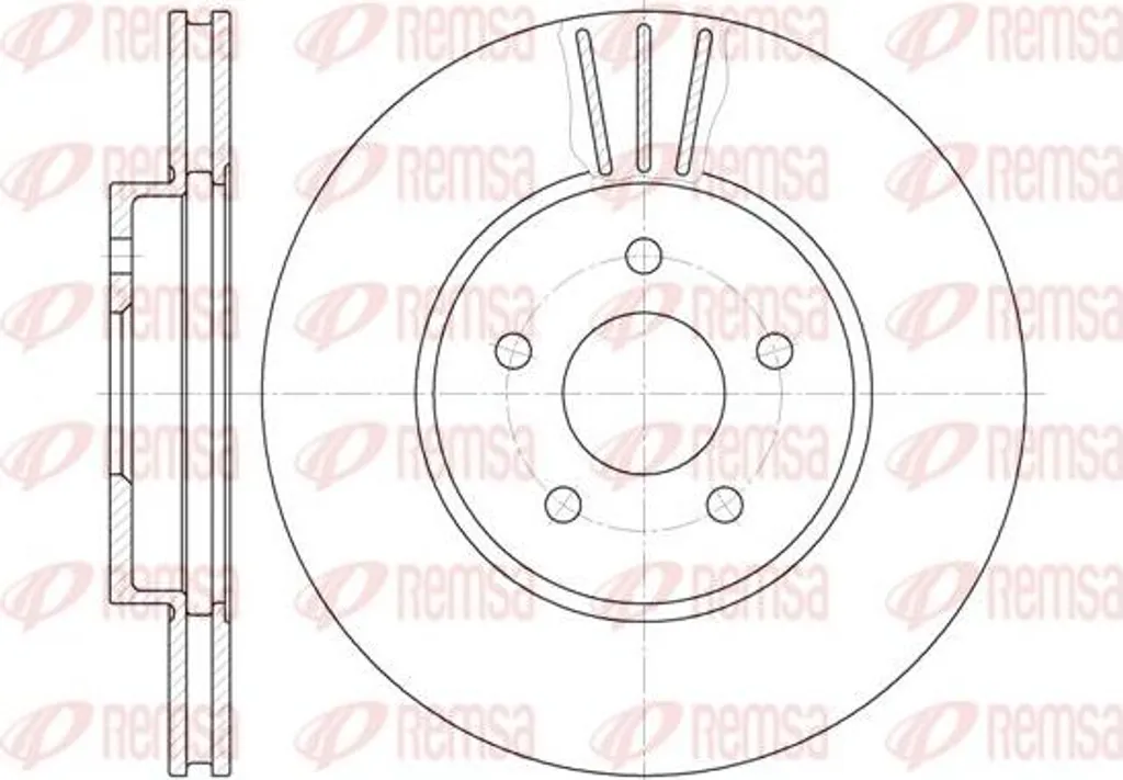 Disque de frein REMSA 6607.10 OE 1321488 pour berline Mondeo X-Type