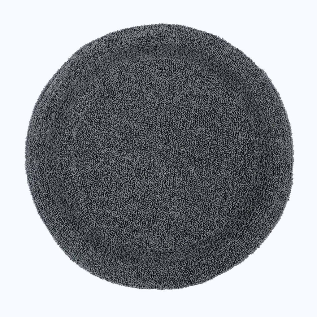 HOMESCAPES Runde Battematte grau 80 cm aus 100% Baumwolle Produktbild 