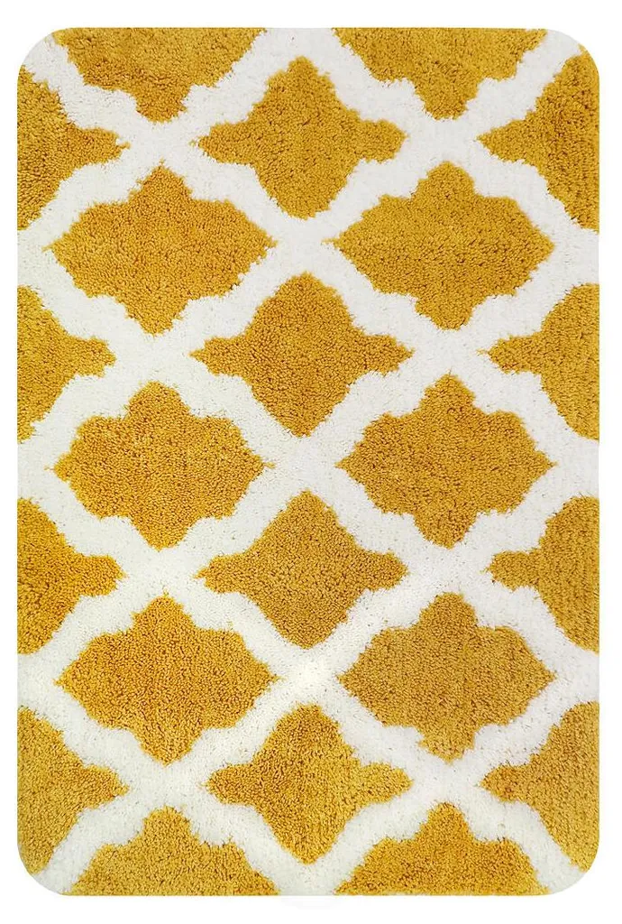 Tapis de bain Toulon 60x90 cm Ochre pour une sortie de douche sécurisée