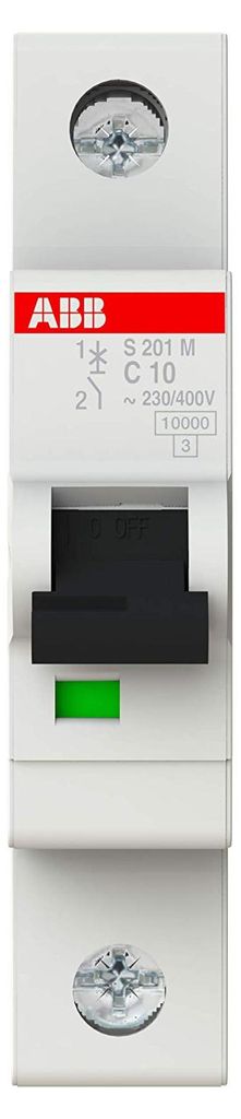 S200M MCB Leitungsschutzschalter Typ C, 1-polig 10A 253V, Produktbild 