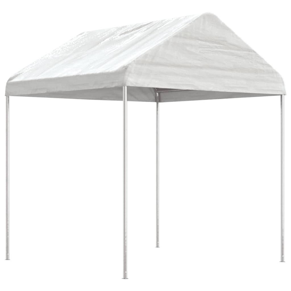 vidaXL Pavillon mit Dach Weiß 8,92x2,28x2,69 m Polyethylen