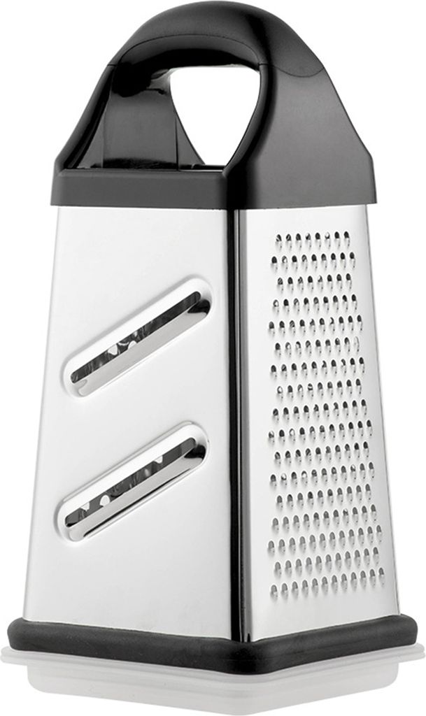 Käsereibe mit Behälter, Kastenreibe aus Edelstahl für Gemüse, Ingwer, Kartoffeln, professionelle Handreibe mit 4 Seiten, scharfen Klingen, Komf...