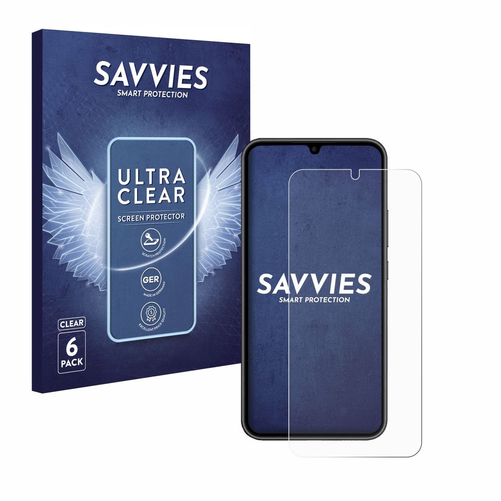 6x Für Samsung Galaxy A34 5G Enterprise Edition Schutzfolie Savvies Displayschutz Display Schutz Folie Klar Transparent