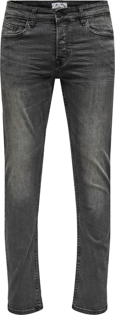 ONLY & SONS Slim Fit Jeans Basic Denim Hose ONSLOOM Tapered Trousers Stoned Washed Größe: 38W / 34L