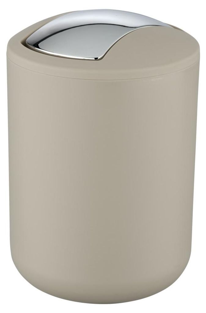 WENKO Schwingdeckel Eimer Brasil 2 L Taupe S Kosmetik Müll Produktbild 