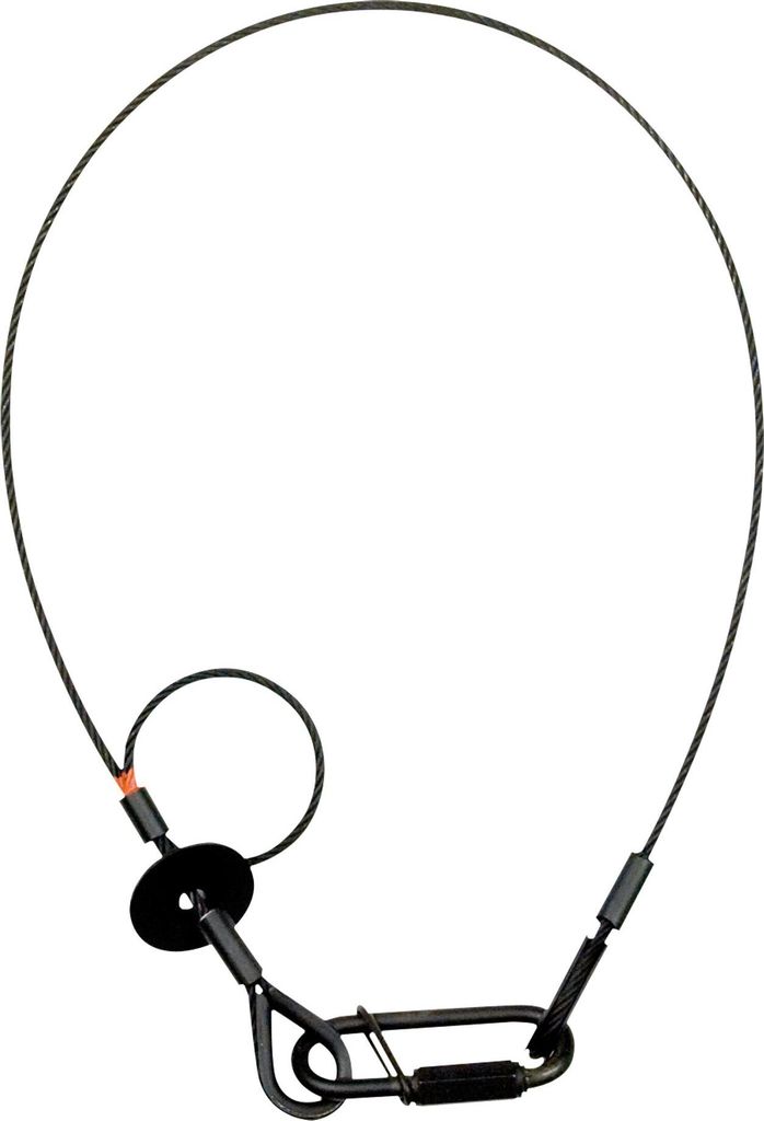 Saveking Safety Cable 3 mm - BGV-C1 WLL: 20 kg - 60 cm - Schwarz
