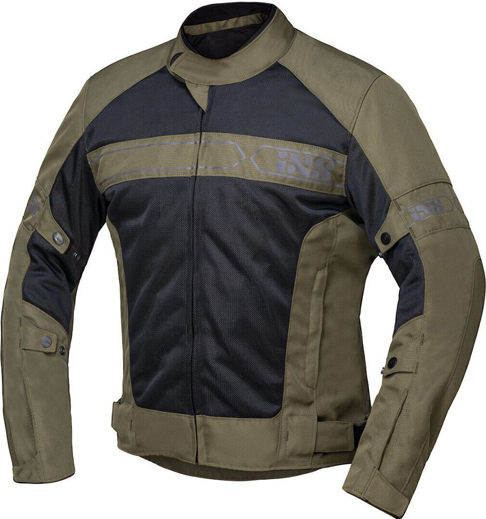 IXS Evo-Air Motorrad Textiljacke, olivgrün/schwarz, M