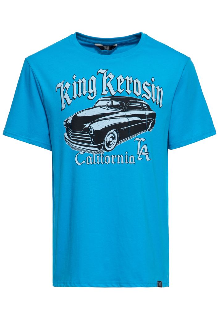 King Kerosin T-Shirt - California Greaser Blau XXL