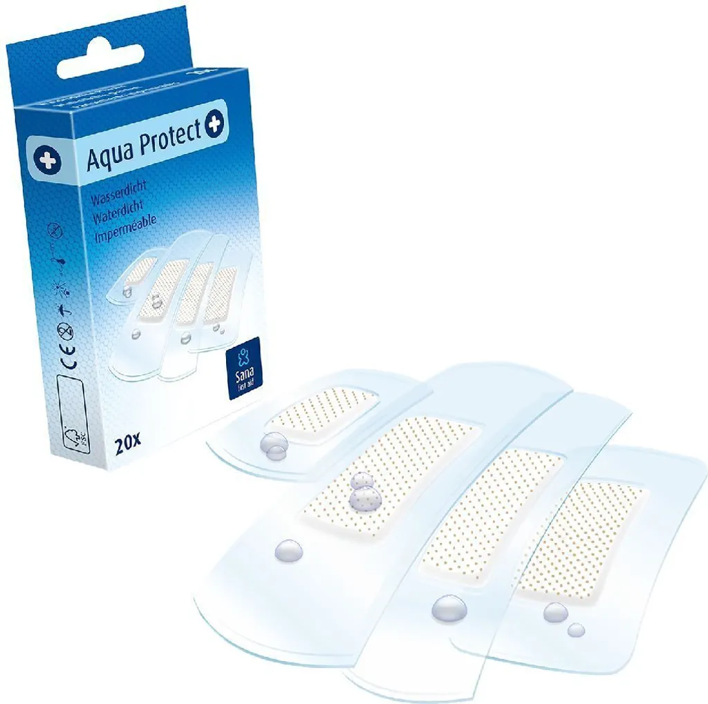 Pansements Aquarésistants Transparent Sana First Aid en Boîte de 20