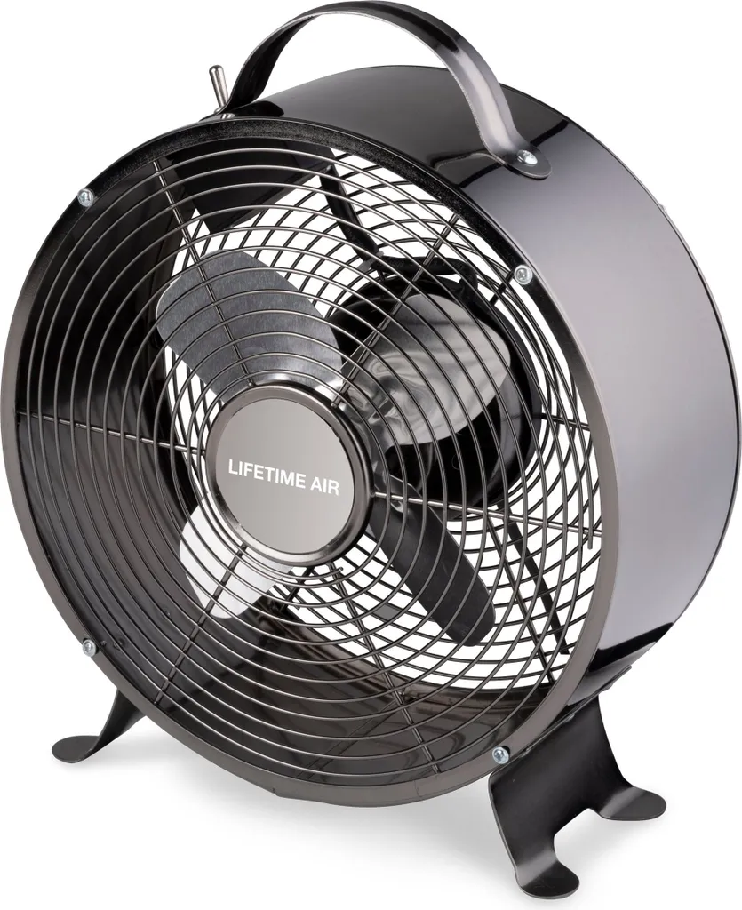 Ventilateur de table 20cm noir 2 vitesses Lifetime Air stable et 230V