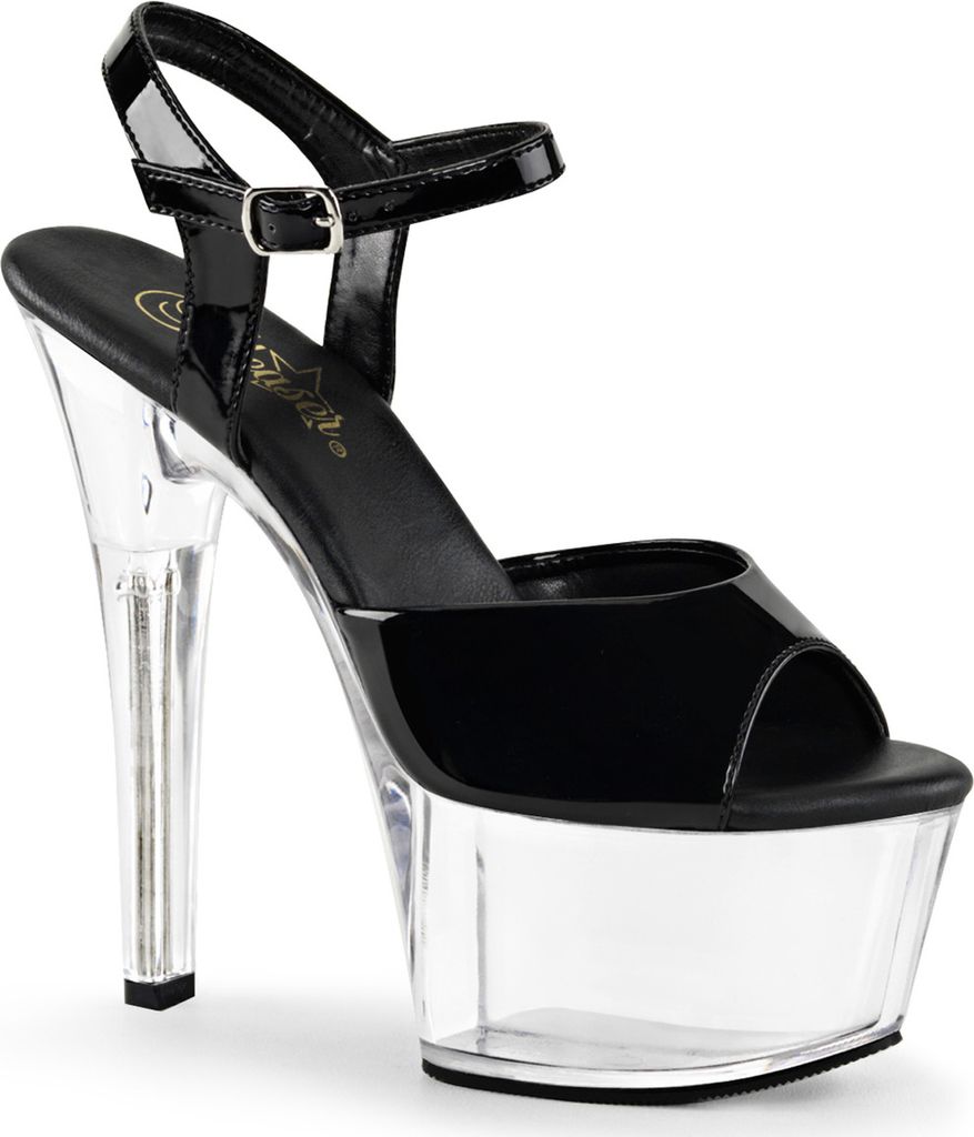 ASPIRE-609 Damen Sandale von Pleaser, Schwarz Transparent , Produktbild 