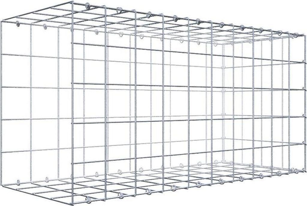 Anbaugabione Typ 2 100 cm x 50 cm x 40 cm (L x H x T), Maschenweite 10 cm x 10 cm, C-Ring