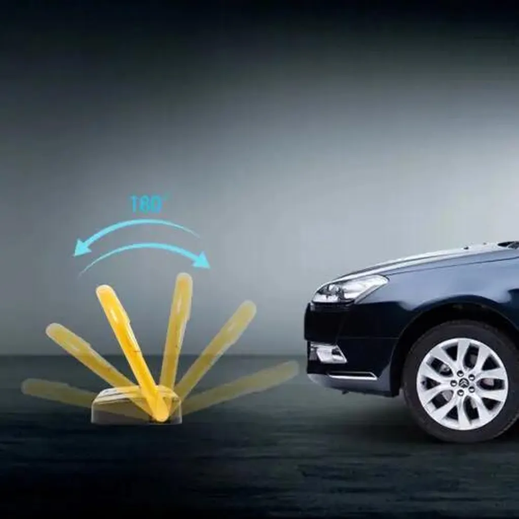 Arceau de parking automatique télécommandé en acier jaune robuste