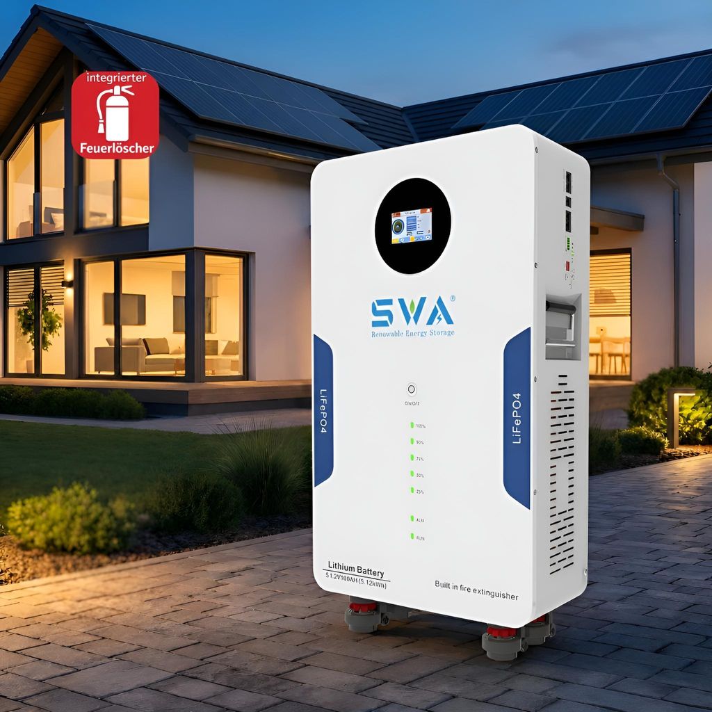 100AH 5,12kWh 48V 51,2V PV Solar Speicher Lifepo4 Lithium mit Touchscreen