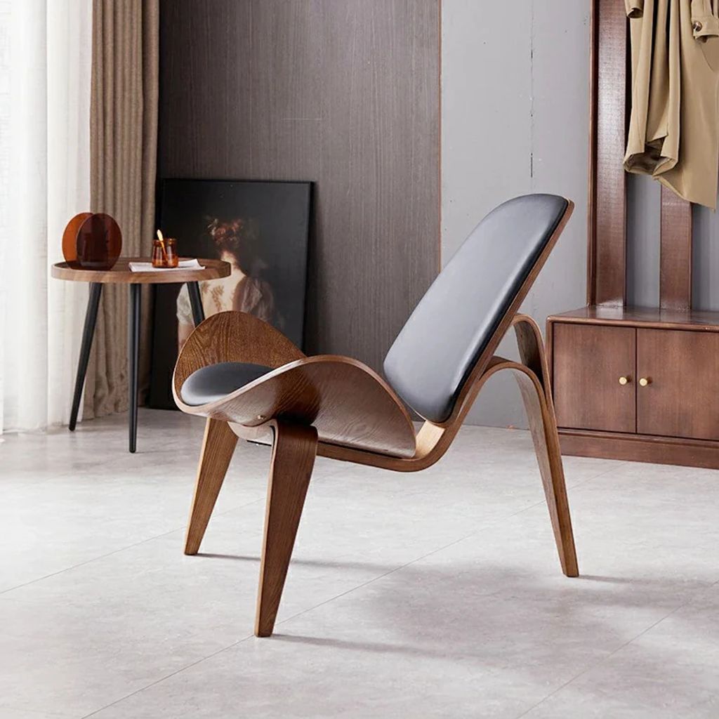SHELL HOLZSTUHL, Mid-Century-Stuhl, CHAIR Hans Wegner CH07 Produktbild 2