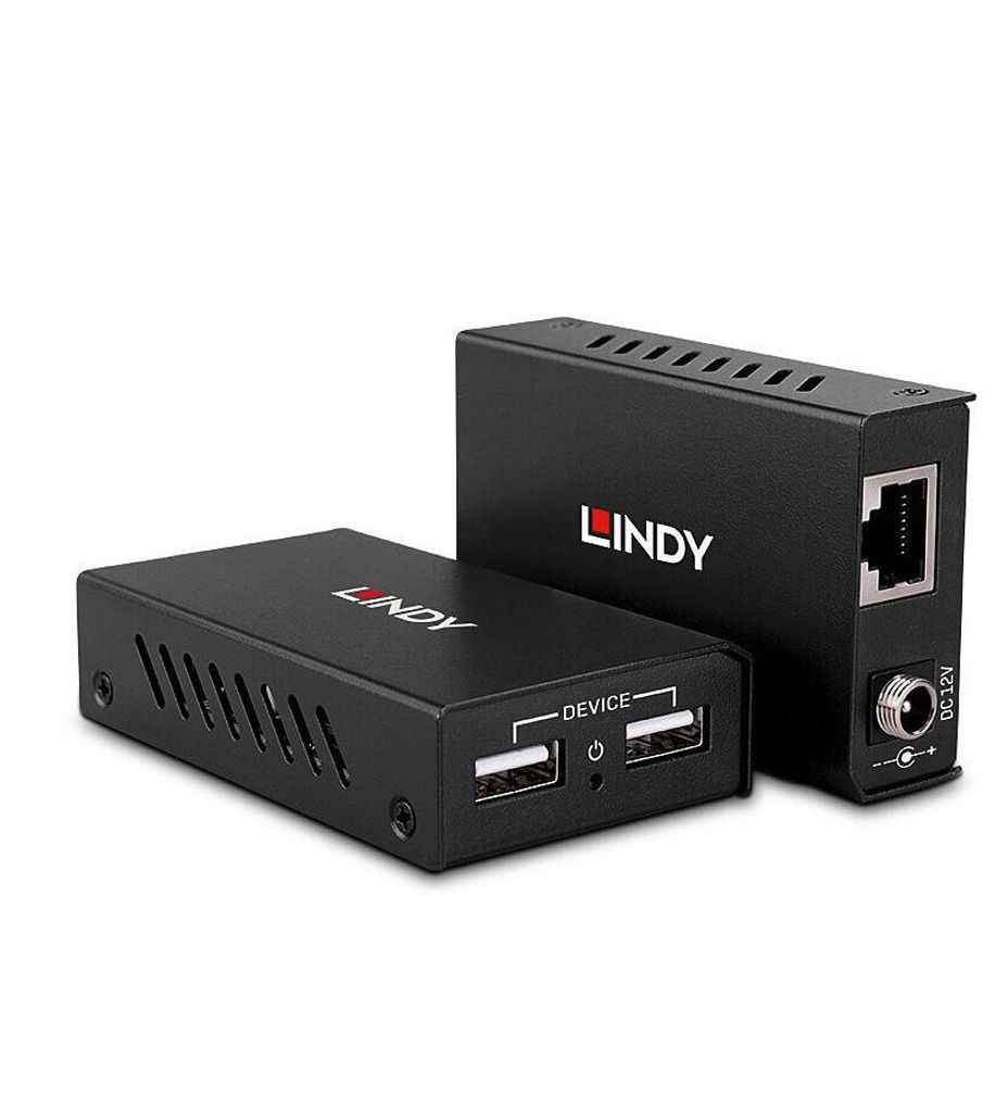 LINDY 100m 2 Port USB 2.0 Cat.6 Extender