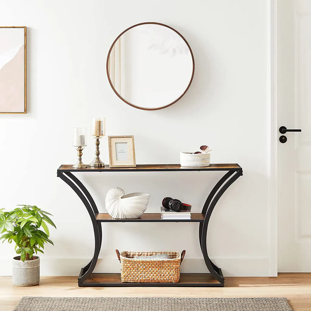 Table console VASAGLE Roogle marron rustique buffet d'entrée industriel